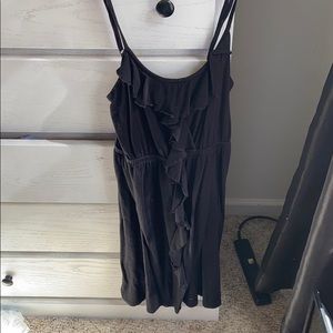 Black sundress with frills in the front